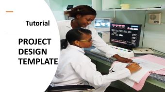 Technical Cooperation Tutorial on the Project Design Template